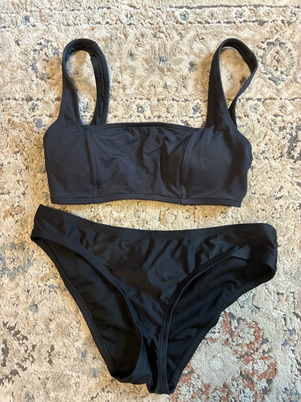 Billabong Black Scoop Bralette Bikini Set